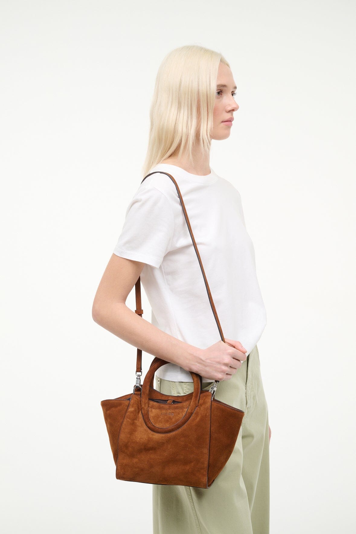 STAUD Handbags Maude Mini Tote Tabac