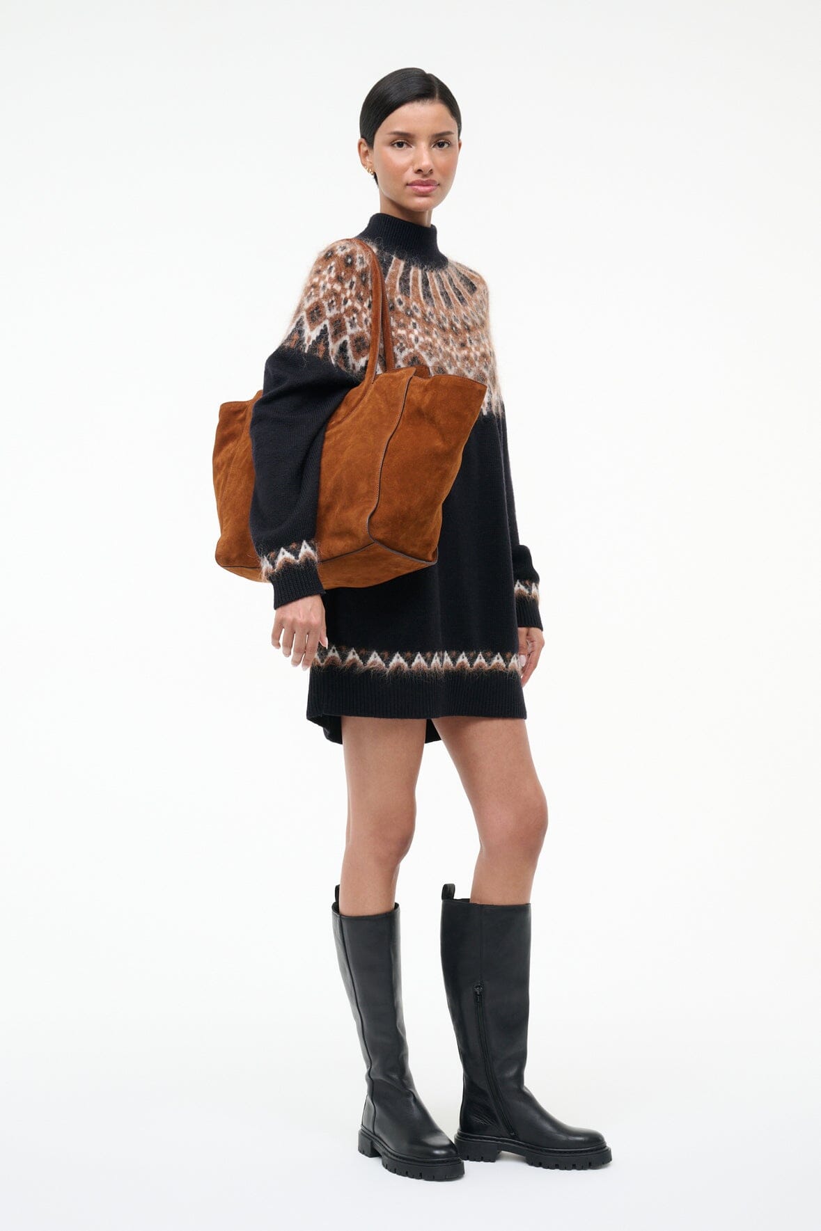 STAUD Handbags Maude Tote Bag Tabac Suede