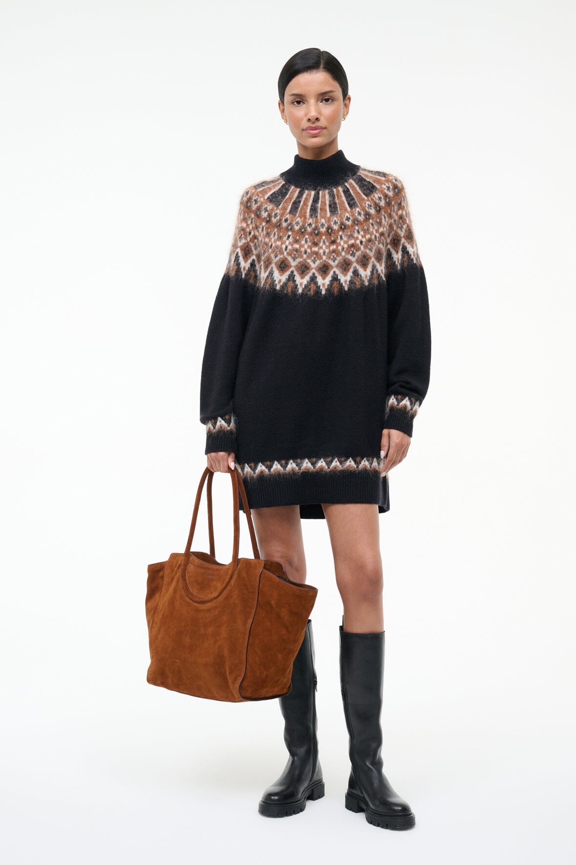 STAUD Handbags Maude Tote Bag Tabac Suede
