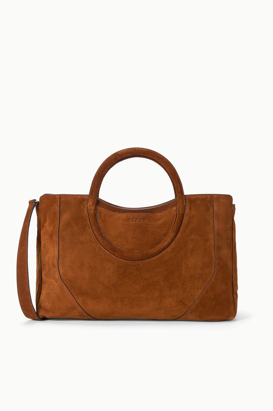 STAUD Handbags Maude Satchel Tabac Suede