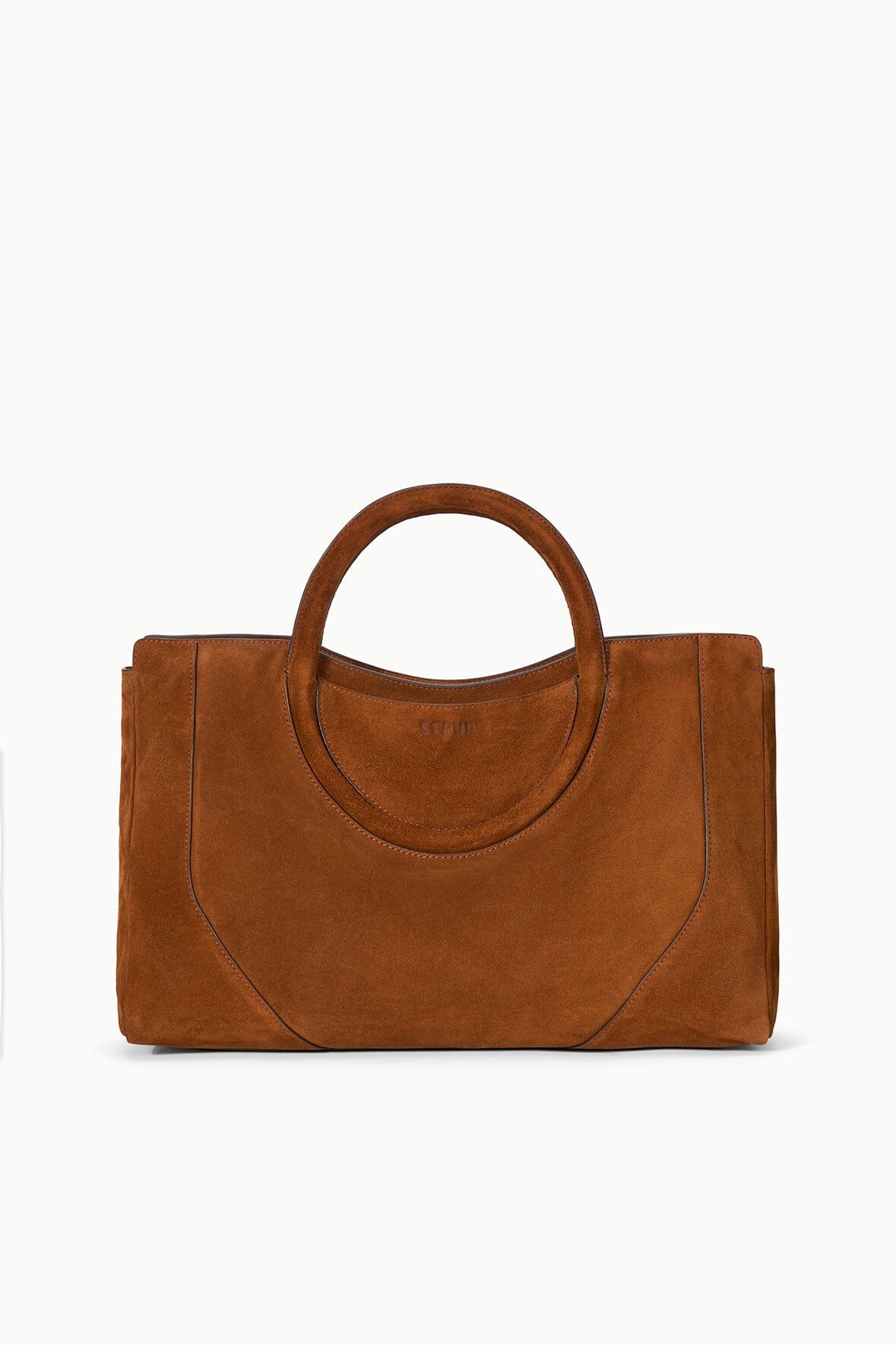 STAUD Handbags Maude Satchel Tabac Suede