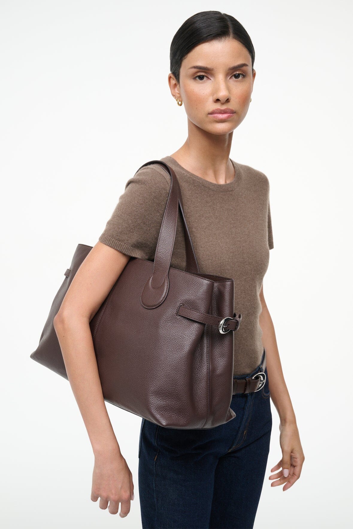 STAUD Handbags Piper Tote Espresso