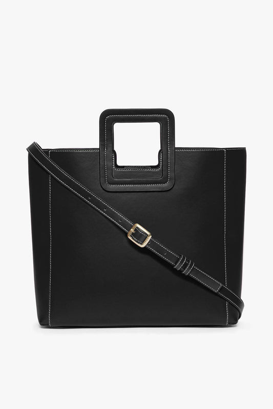 STAUD Handbags Shirley Leather Bag - Black