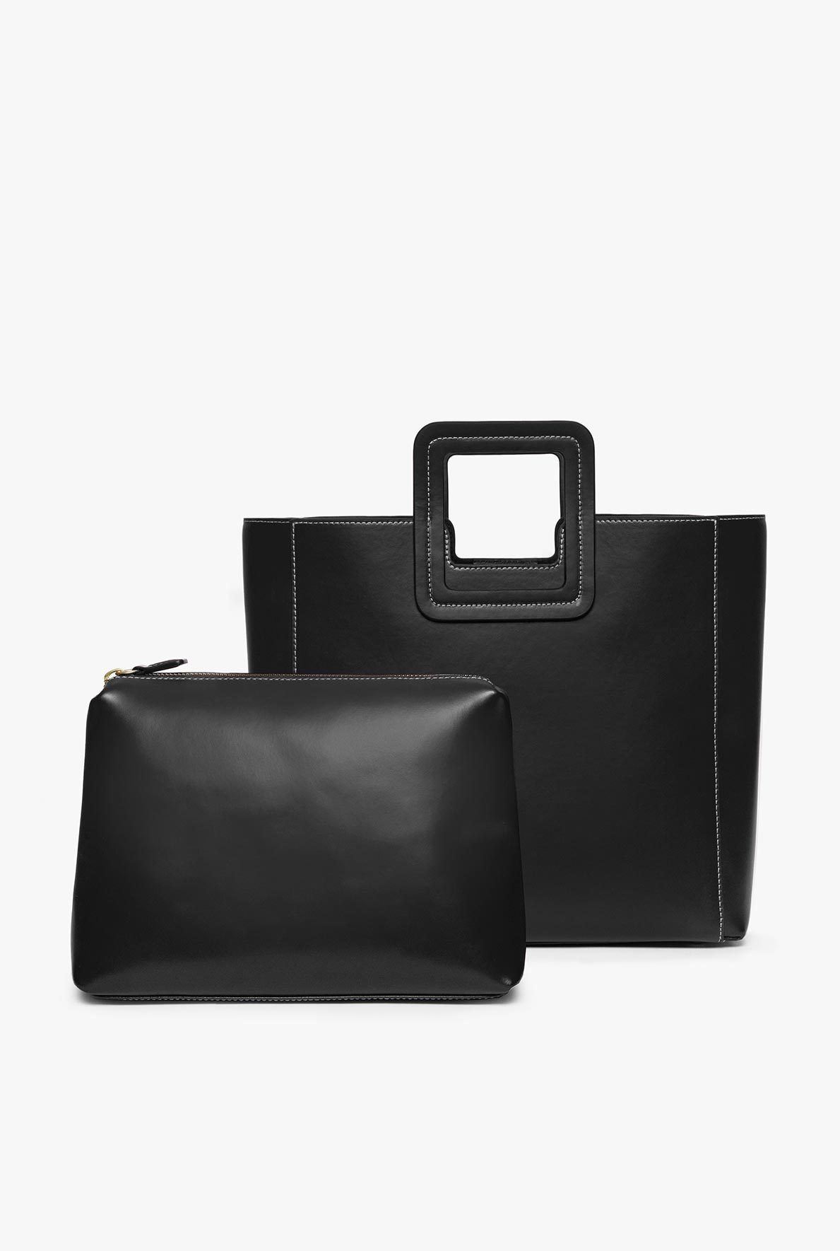 STAUD Handbags Shirley Leather Bag - Black