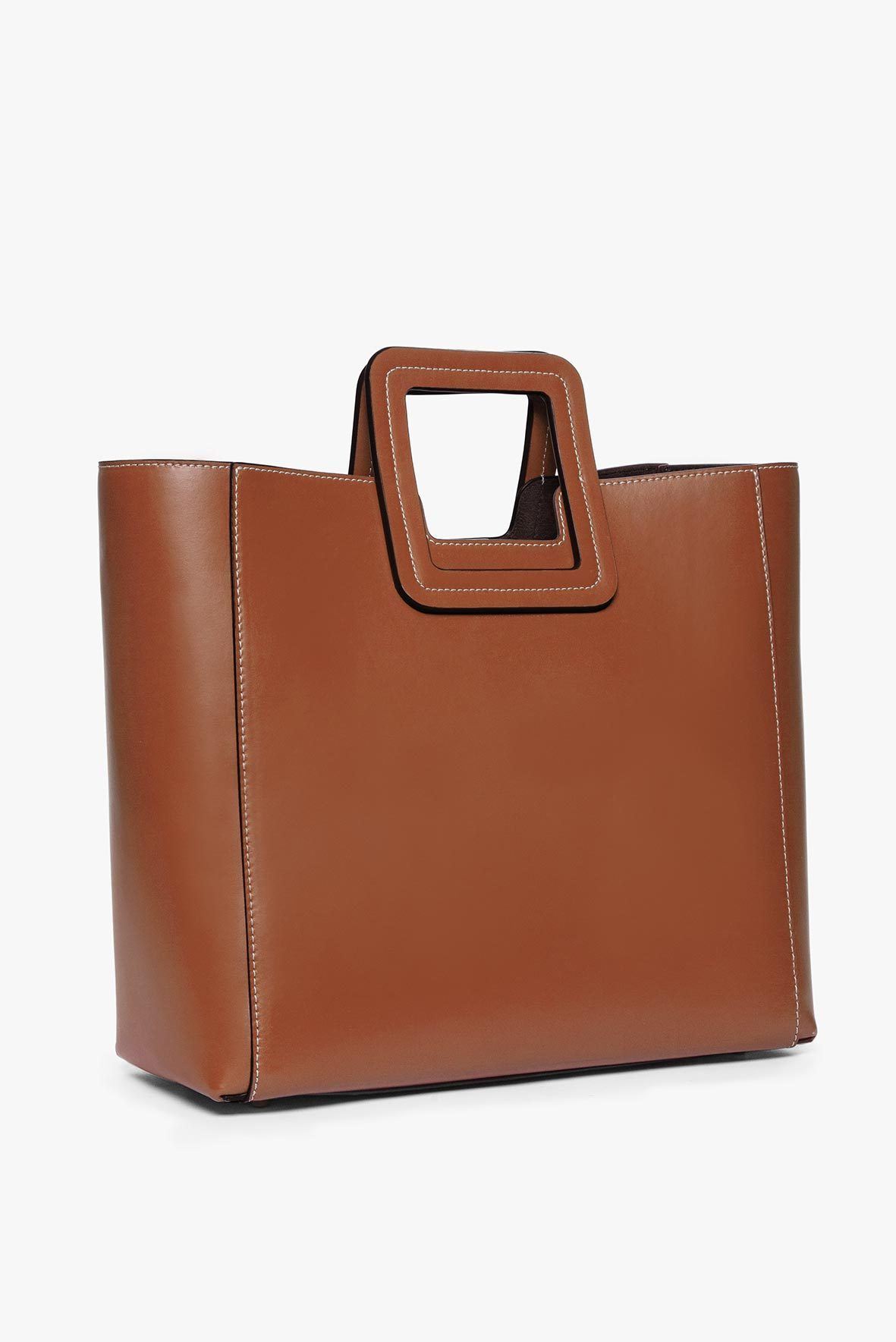 STAUD Handbags Shirley Leather Bag - Saddle