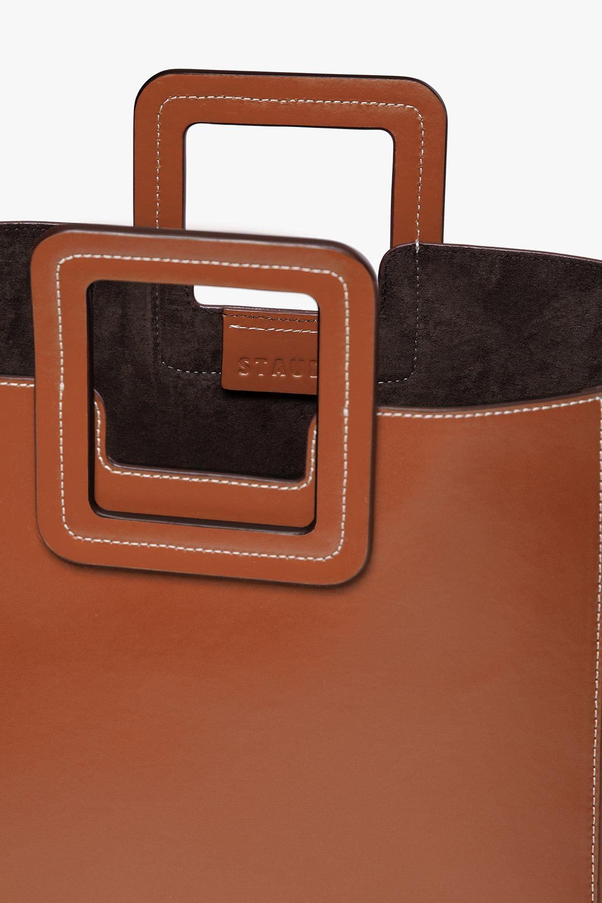 STAUD Handbags Shirley Leather Bag - Saddle