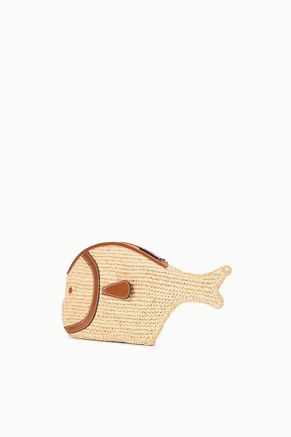 STAUD Handbags Pesce Raffia Clutch Natural Tan