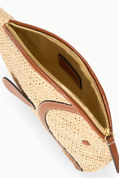 STAUD Handbags Pesce Raffia Clutch Natural Tan