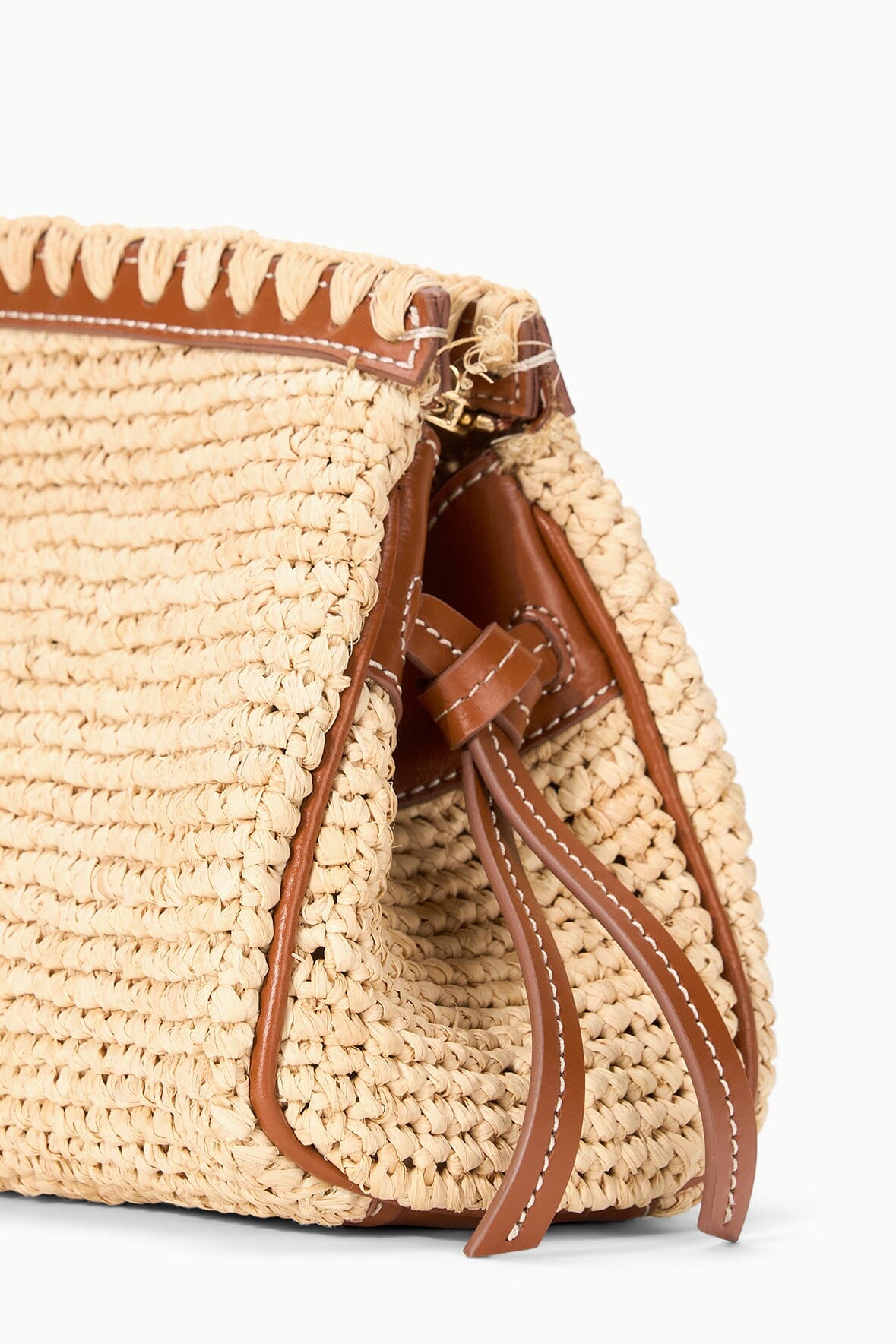 STAUD Handbags Maude Convertible Clutch Natural Tan