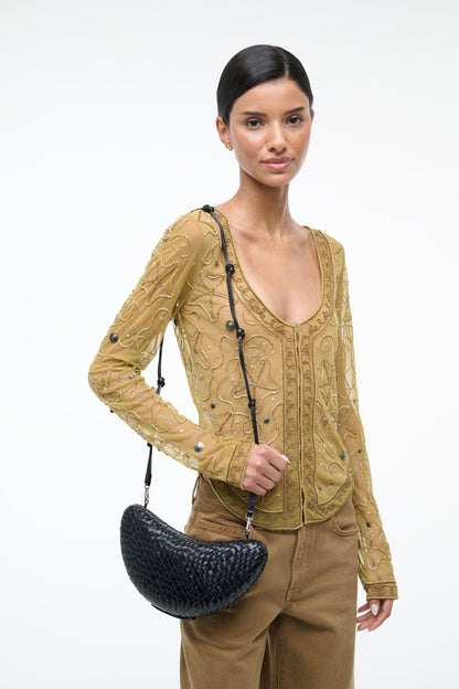 STAUD Handbags|Sale Crescent Clutch Black