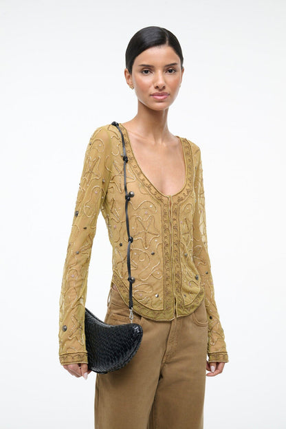 STAUD Handbags|Sale Crescent Clutch Black