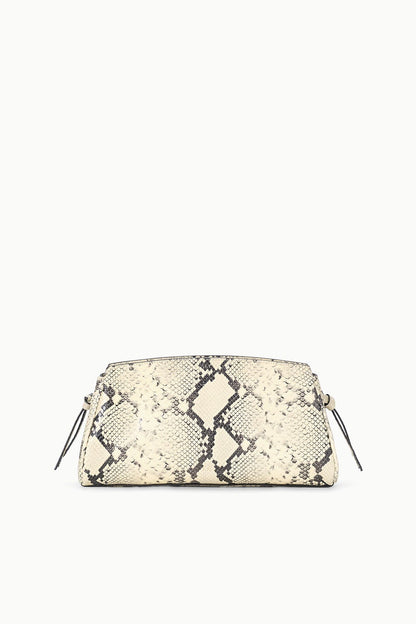 STAUD Handbags Maude Convertible Clutch White Snake