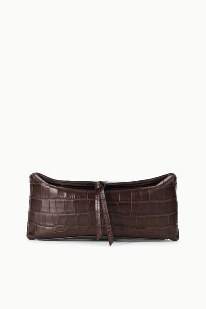 STAUD Handbags Eve Clutch Espresso Croco