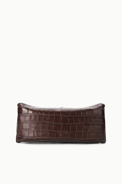 STAUD Handbags Eve Clutch Espresso Croco