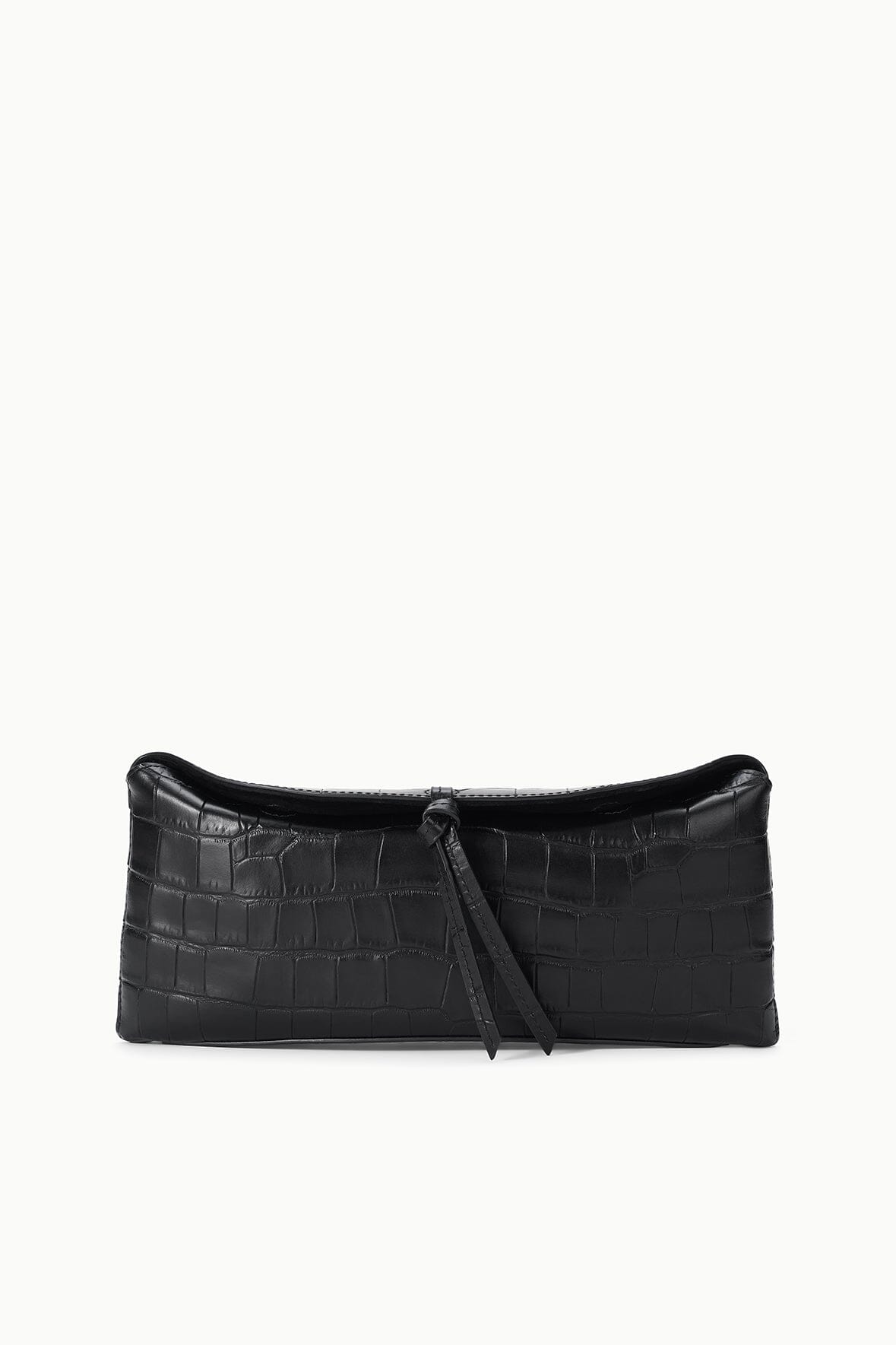 STAUD Handbags Eve Clutch Black Croco