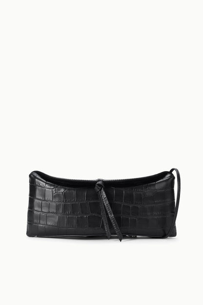 STAUD Handbags Eve Clutch Black Croco