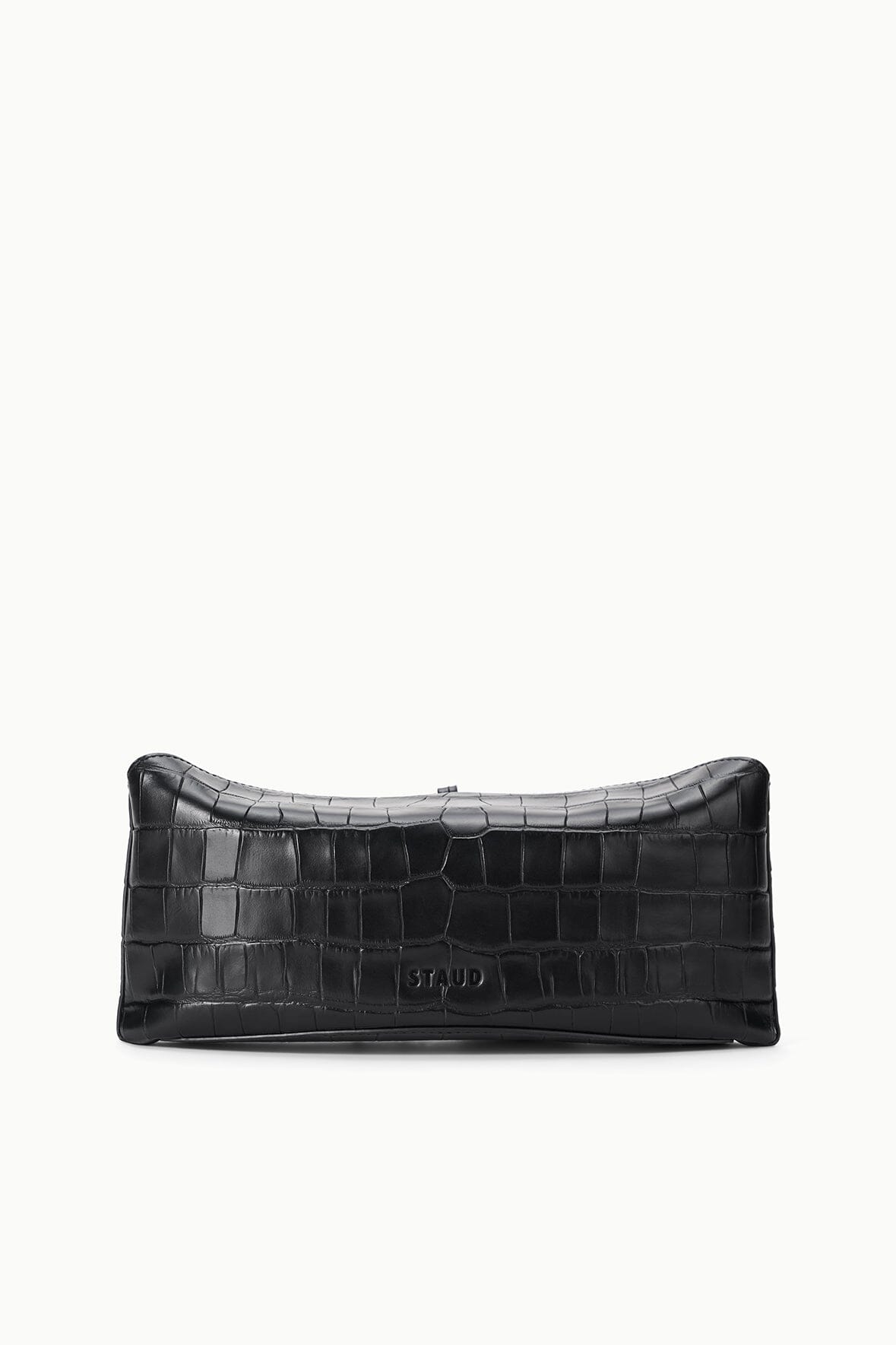 STAUD Handbags Eve Clutch Black Croco