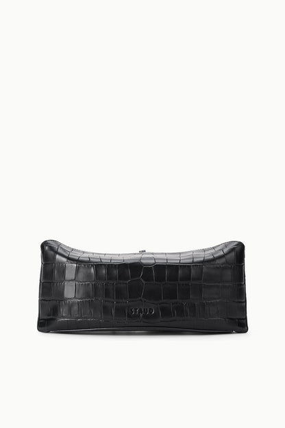 STAUD Handbags Eve Clutch Black Croco