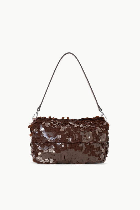 STAUD Handbags Timmy Shoulder Bag Cacao Sequins
