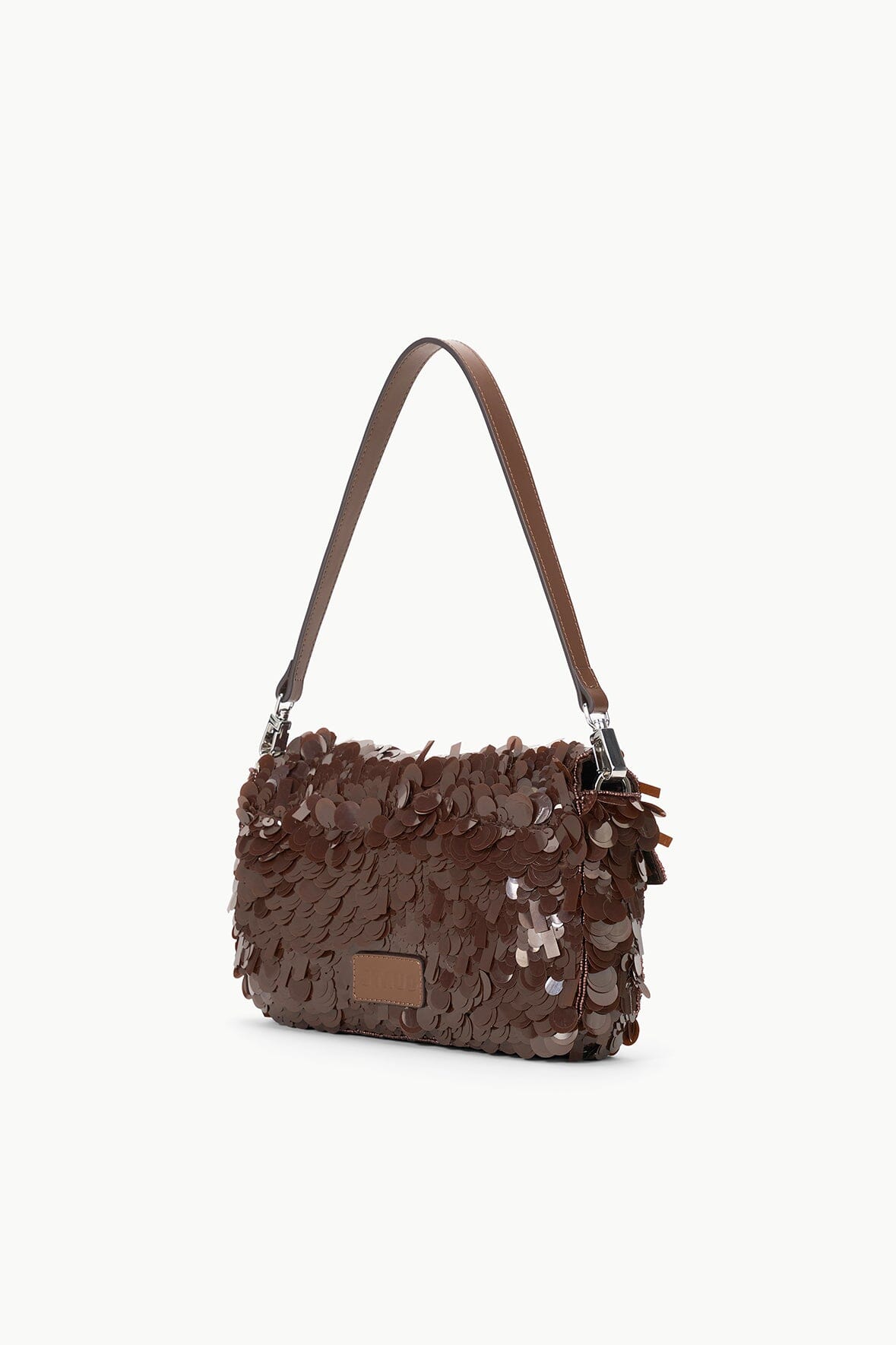 STAUD Handbags Timmy Shoulder Bag Cacao Sequins