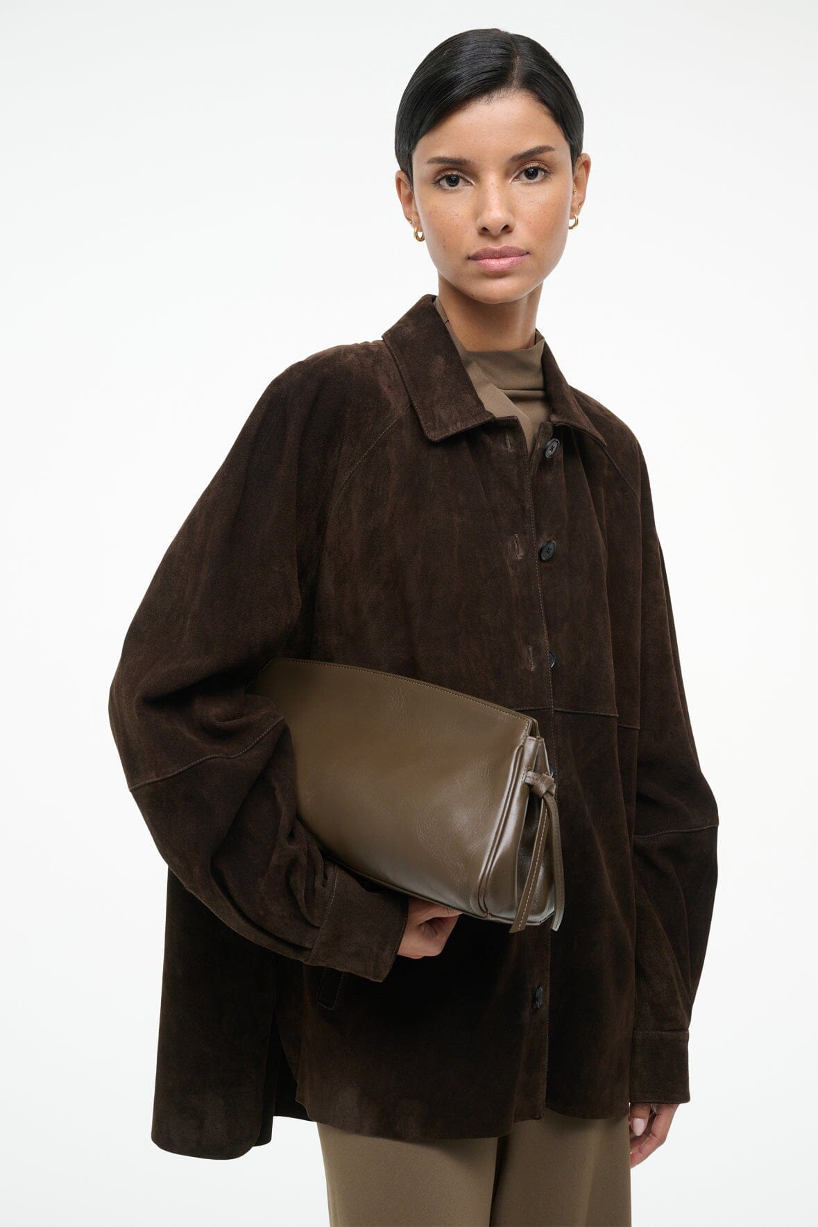 STAUD Handbags Maude Soft Clutch Truffle