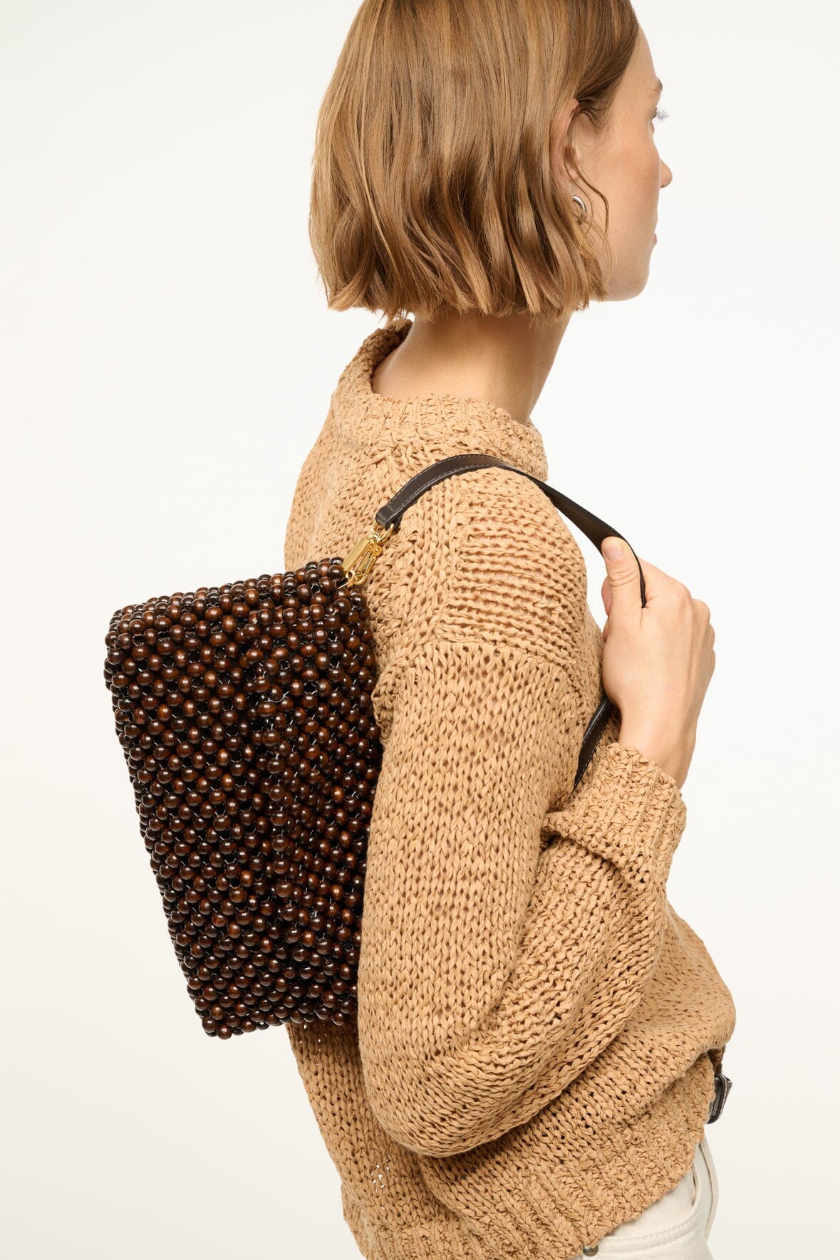 STAUD Handbags Timmy Shoulder Bag Dark Brown