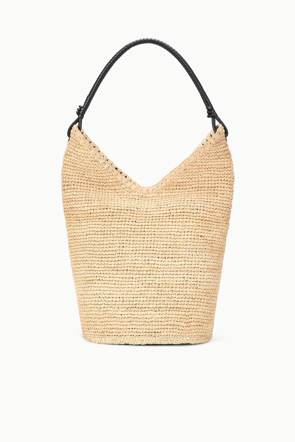 STAUD Handbags Lani Large Raffia Bucket Bag Natural
