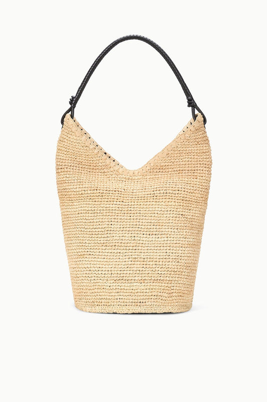 STAUD Handbags Lani Large Raffia Bucket Bag Natural