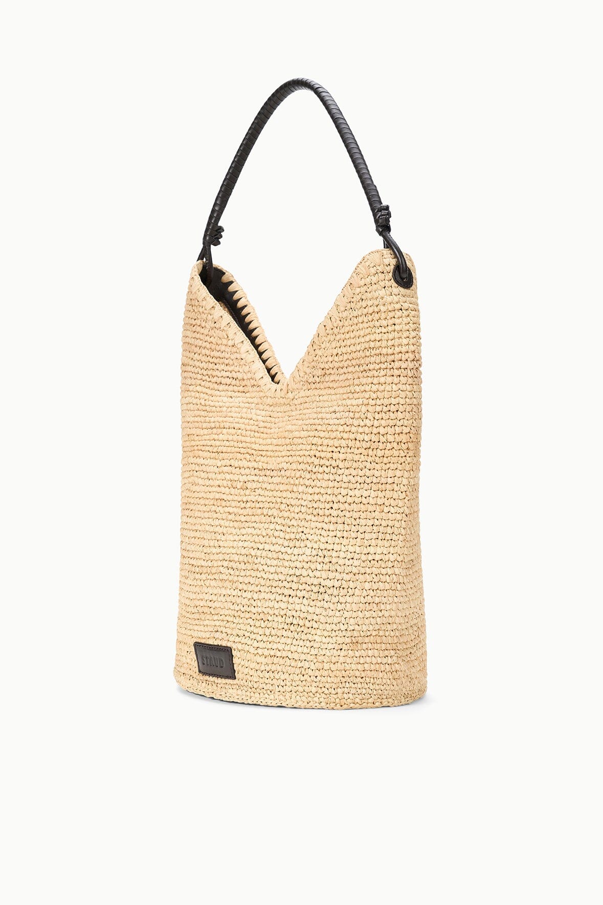STAUD Handbags Lani Large Raffia Bucket Bag Natural