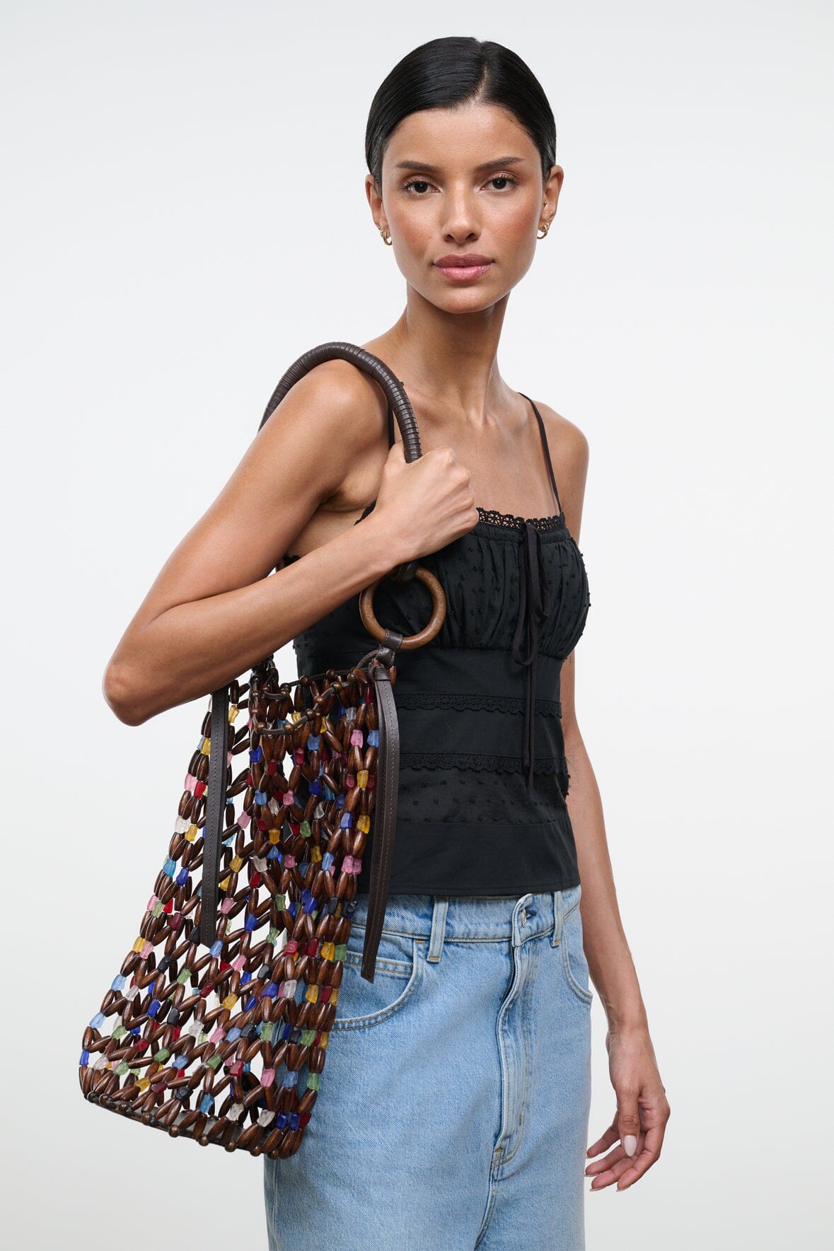 STAUD Handbags Del Mar Bucket Bag Sea Glass Multi