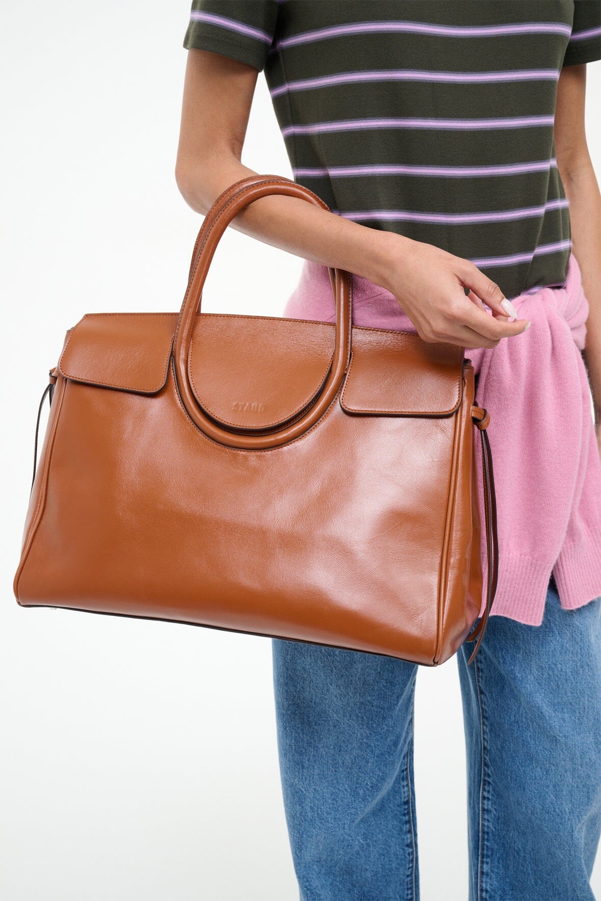 STAUD Handbags Maude Carryall Tabac