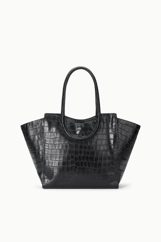 STAUD Handbags Maude Tote Bag Black Croco