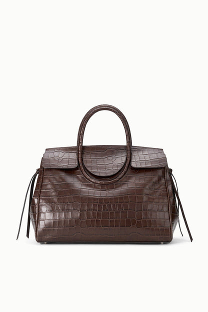 STAUD Handbags Maude Carryall Espresso Croco
