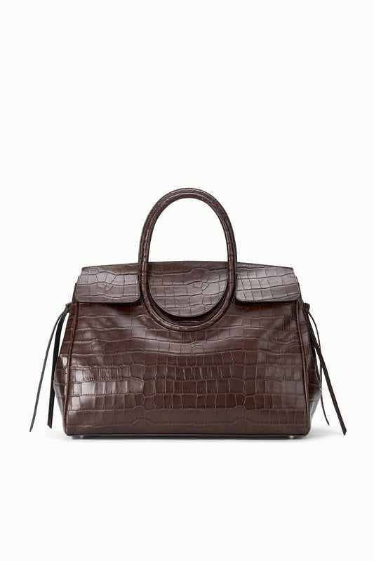 STAUD Handbags Maude Carryall Espresso Croco