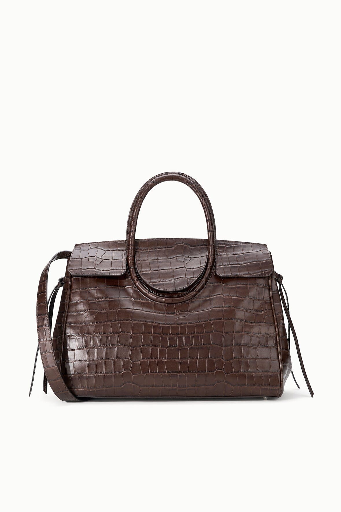 STAUD Handbags Maude Carryall Espresso Croco