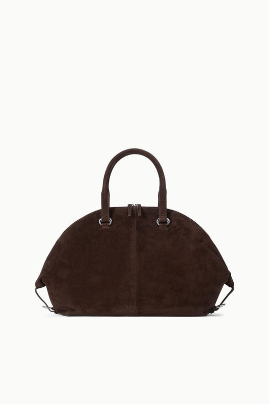 STAUD Handbags Hester Satchel Espresso Suede