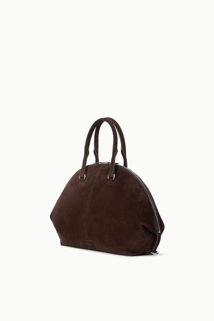 STAUD Handbags Hester Satchel Espresso Suede