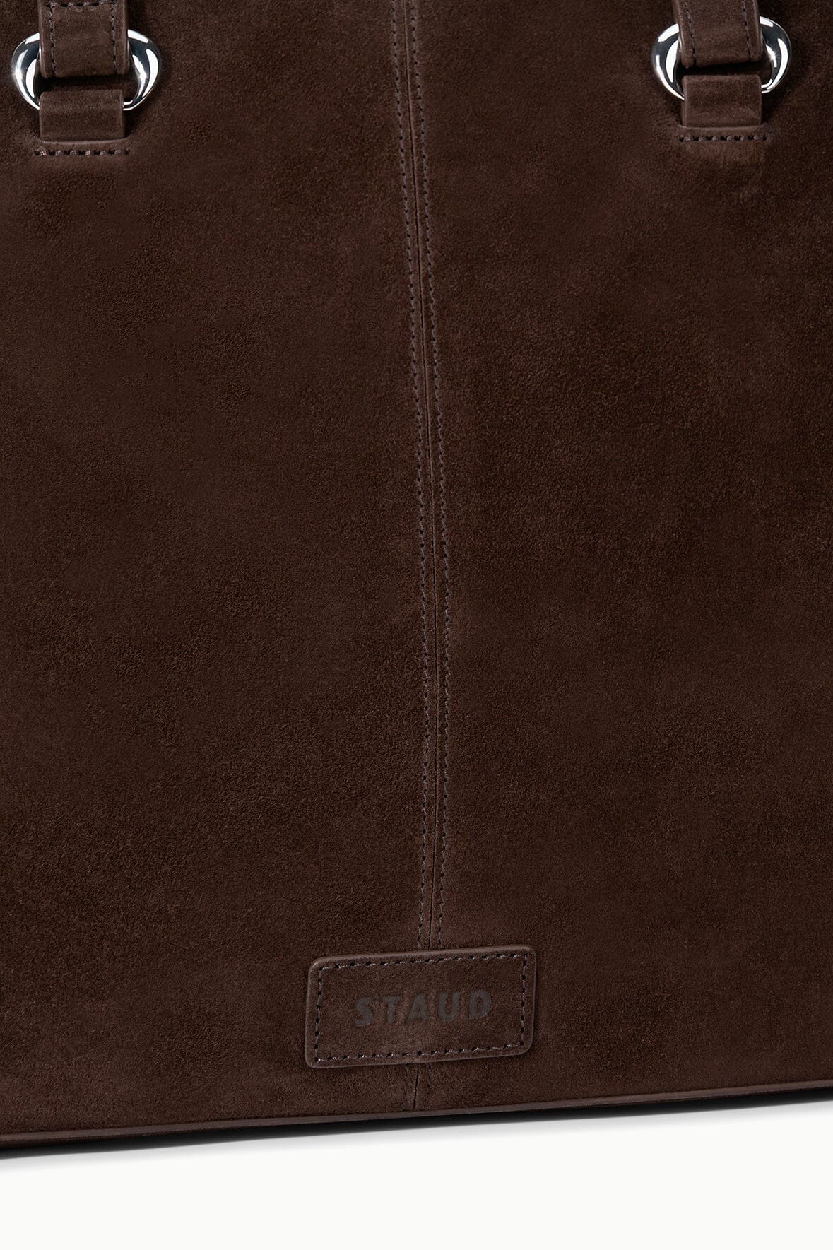 STAUD Handbags Hester Satchel Espresso Suede