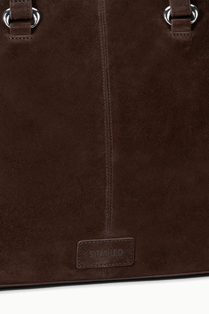 STAUD Handbags Hester Satchel Espresso Suede