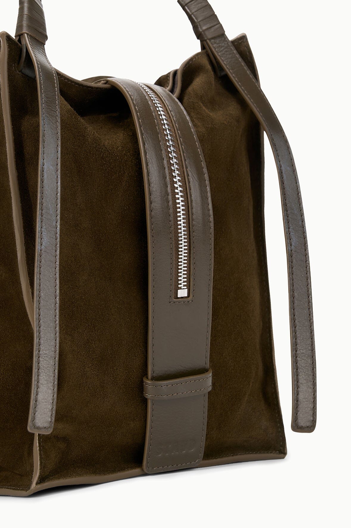 STAUD Handbags Large Harold Bag Truffle Suede