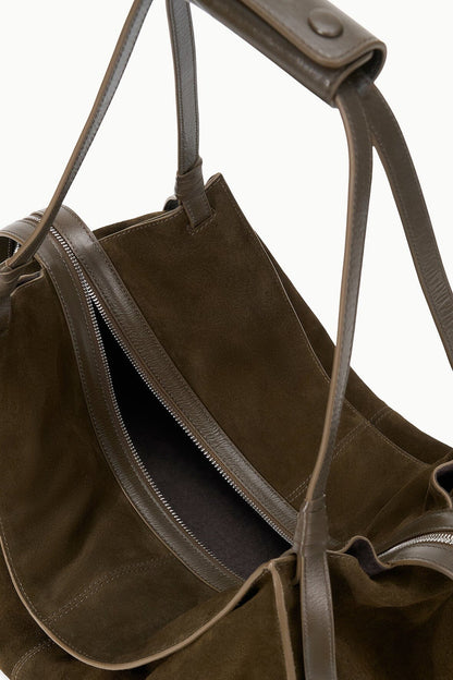 STAUD Handbags Large Harold Bag Truffle Suede