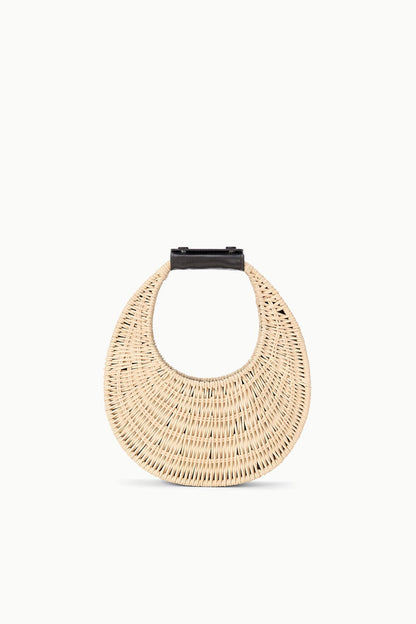 STAUD Handbags Good Night Moon Wicker Bag Natural