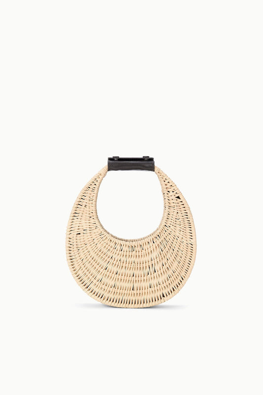 STAUD Handbags Good Night Moon Wicker Bag Natural