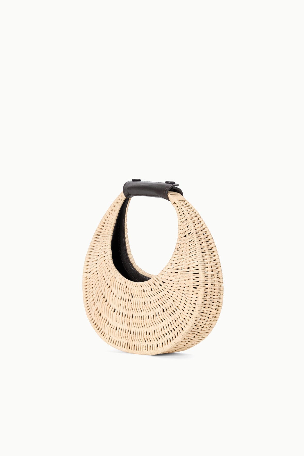 STAUD Handbags Good Night Moon Wicker Bag Natural