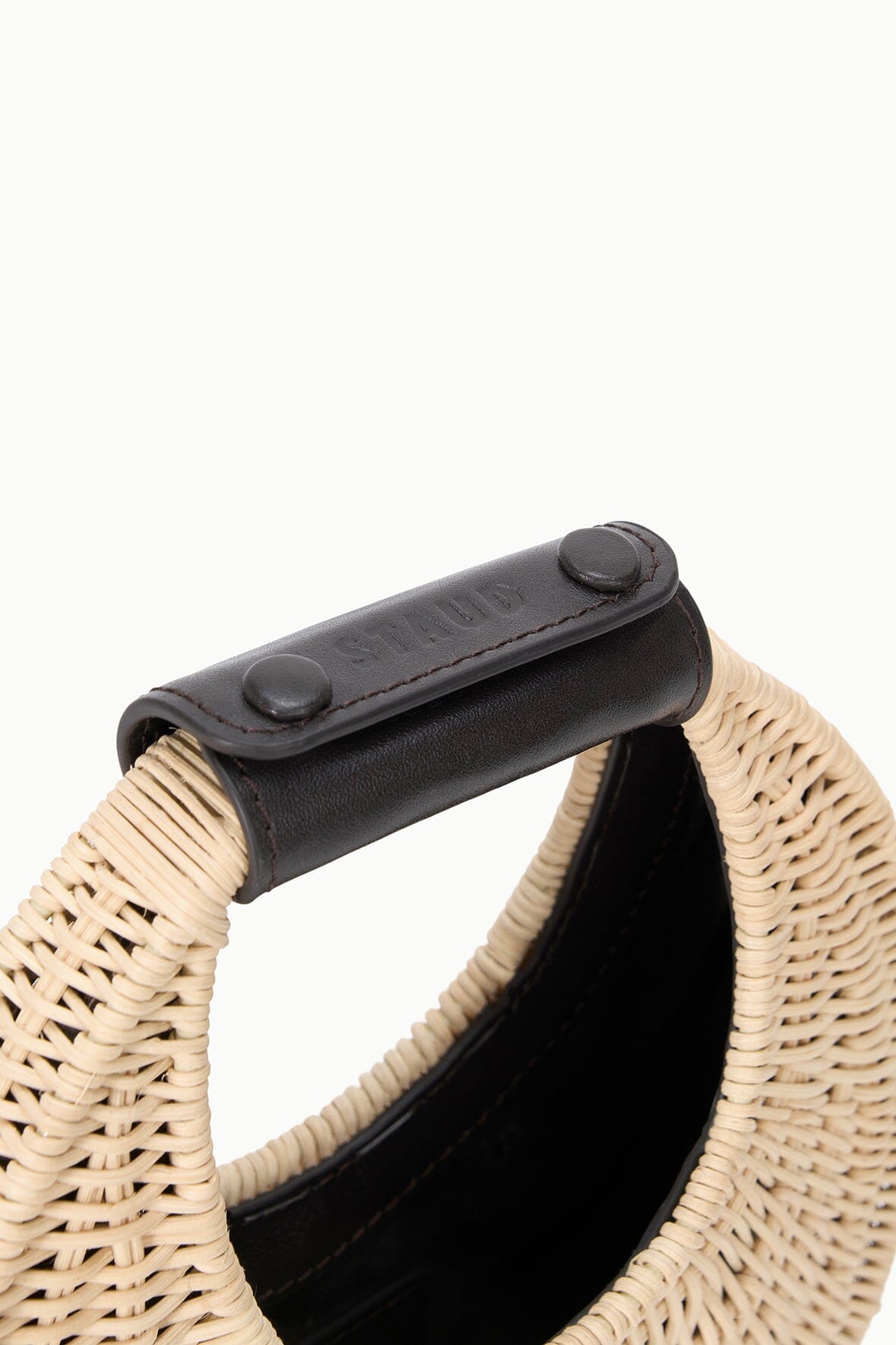 STAUD Handbags Good Night Moon Wicker Bag Natural