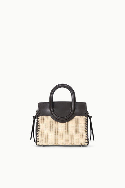 STAUD Handbags Maude Mini Wicker Carryall Natural Espresso