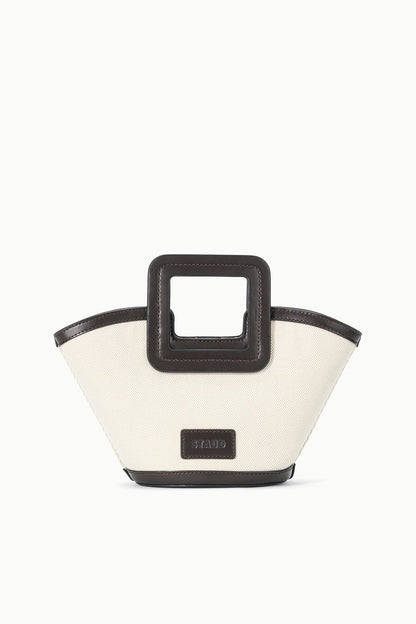 STAUD Handbags Shirley Mini Bucket Natural Espresso