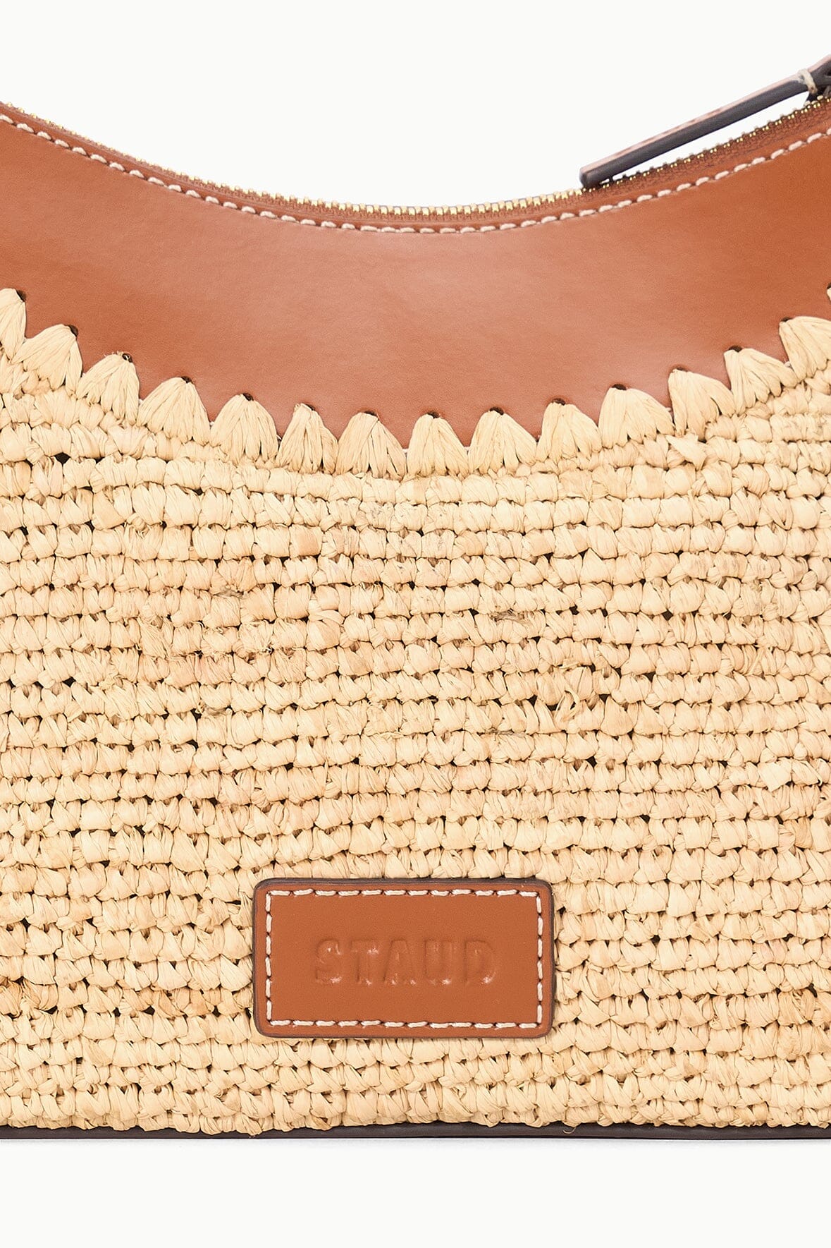 STAUD Handbags Rowey Raffia Bag Natural Tan