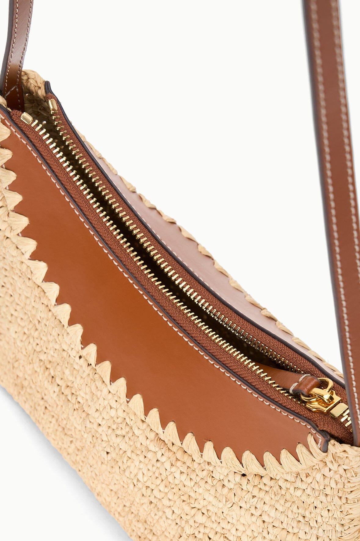 STAUD Handbags Rowey Raffia Bag Natural Tan