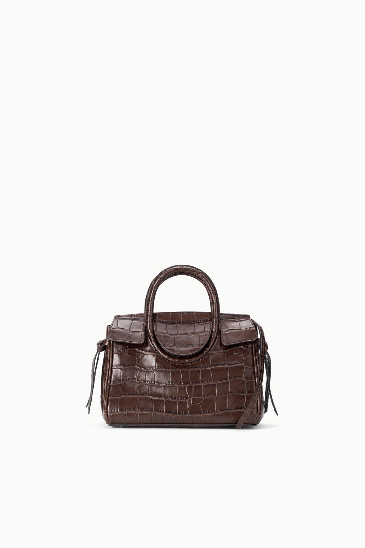 STAUD Handbags Maude Mini Carryall Espresso Croco